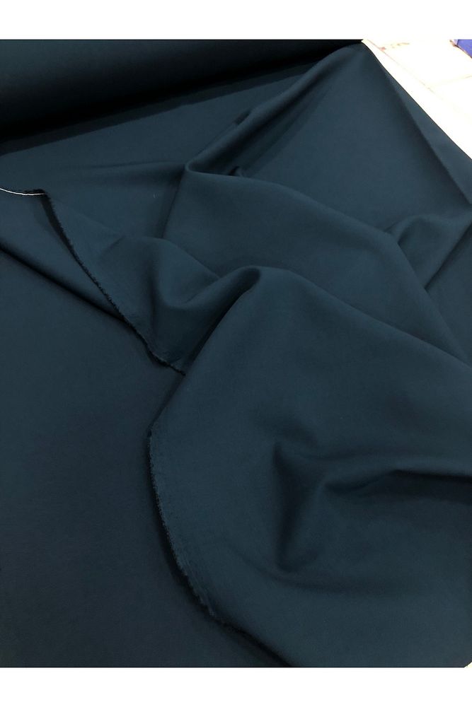 Petrol Mavi En Boy Likralı Gabardin-Pantolon, Etek, Elbise