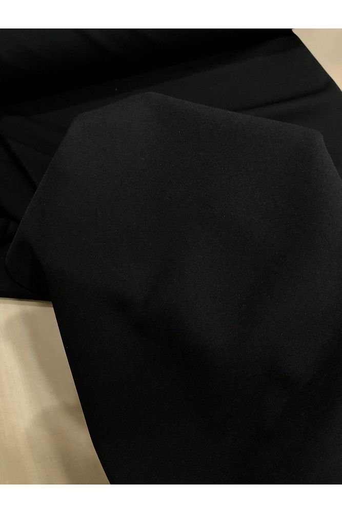 Siyah En Boy Likralı Gabardin-Pantolon, Etek, Elbise