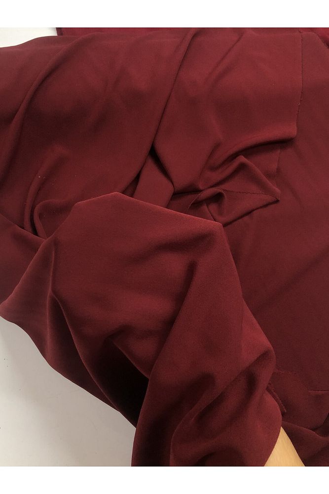 Bordo Portoriko Kumaş – Elbise, Pardesü, Kalem Etek, Pantolon / 150 cm En