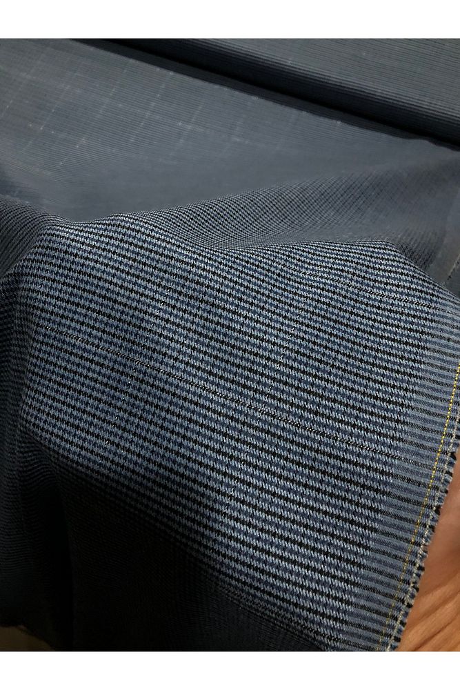 Ekose Gabardin Kumaş-Likralı-Etek, Pantolon, Elbise -Lacivert