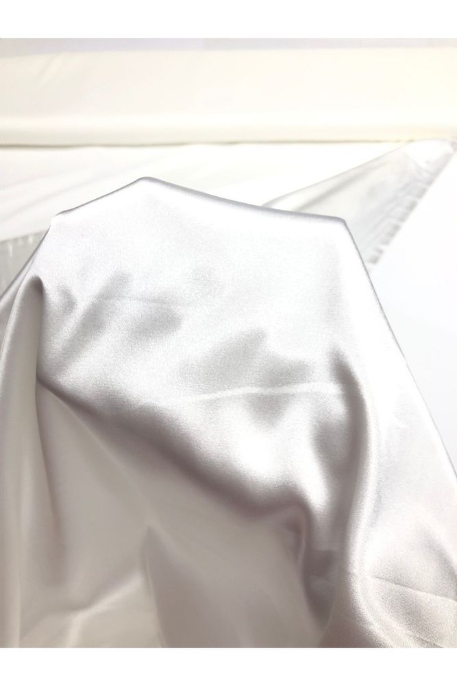 Beyaz ipek saten kumaş likralı-en 150 cm-renk çeşitleri