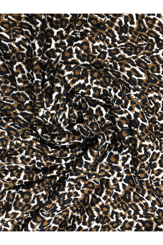 %100 PAMUK LEOPAR DESEN LÜX VİSKON KUMAŞ EN 150CM