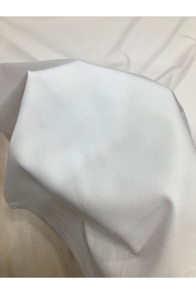 Beyaz En Boy Likralı Gabardin-Pantolon, Etek, Elbise