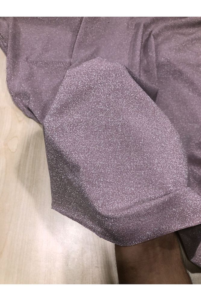 Pembe Abiyelik Simli Jarse Kumaş-İç Göstermez-En150cm