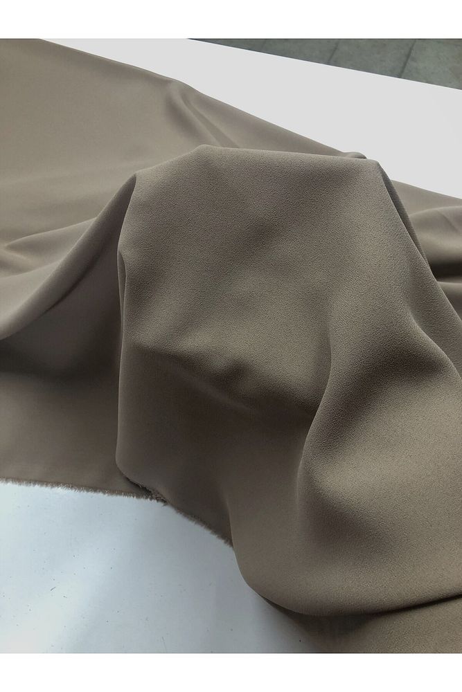Soluk Kahverengi KREP KUMAŞ- ELBİSE, TUNİK, FERACE- EN 150CM-RENK SEÇENEKLERİ