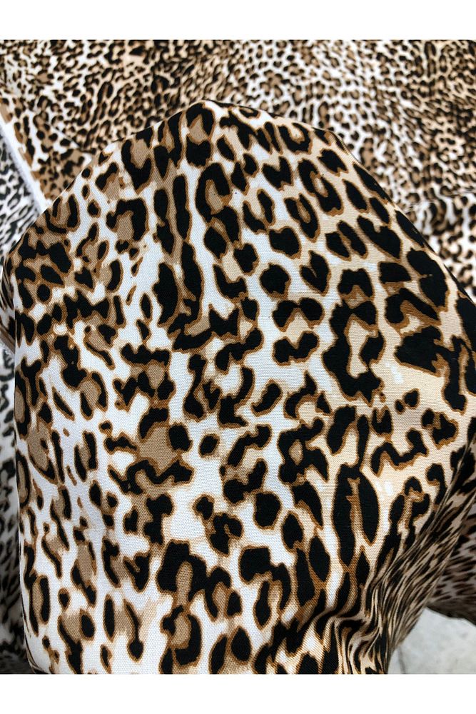 %100 PAMUK LEOPAR DESEN LÜX VİSKON KUMAŞ EN 150CM