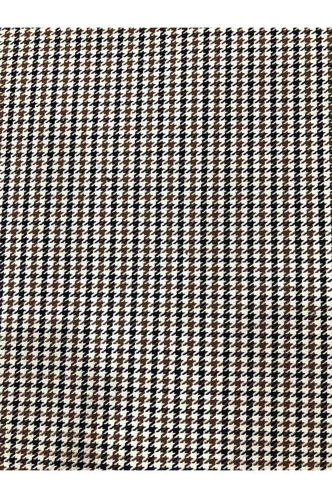 Ekose Gabardin Kumaş-Likralı-Etek, Pantolon, Elbise (Ekru)