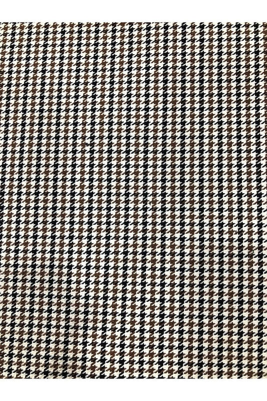 Ekose Gabardin Kumaş-Likralı-Etek, Pantolon, Elbise (Ekru)