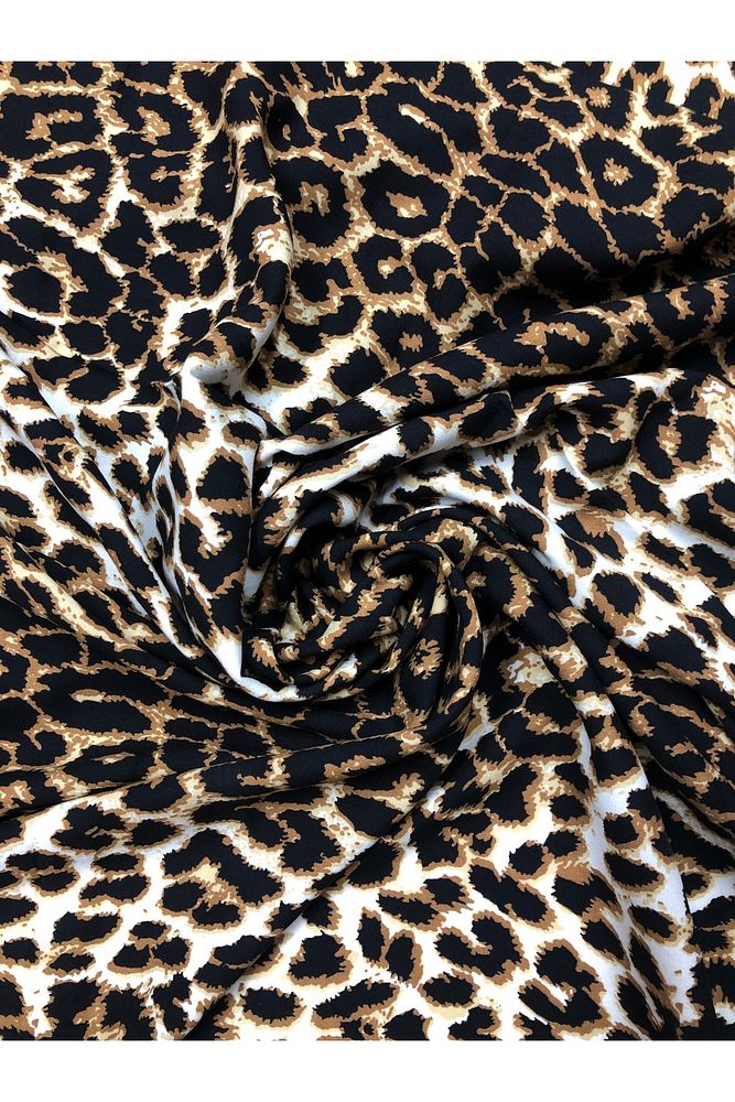 %100 PAMUK LEOPAR DESEN LÜX VİSKON KUMAŞ EN 150CM