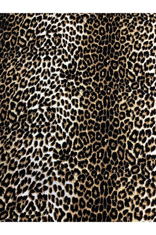 %100 PAMUK LEOPAR DESEN LÜX VİSKON KUMAŞ EN 150CM