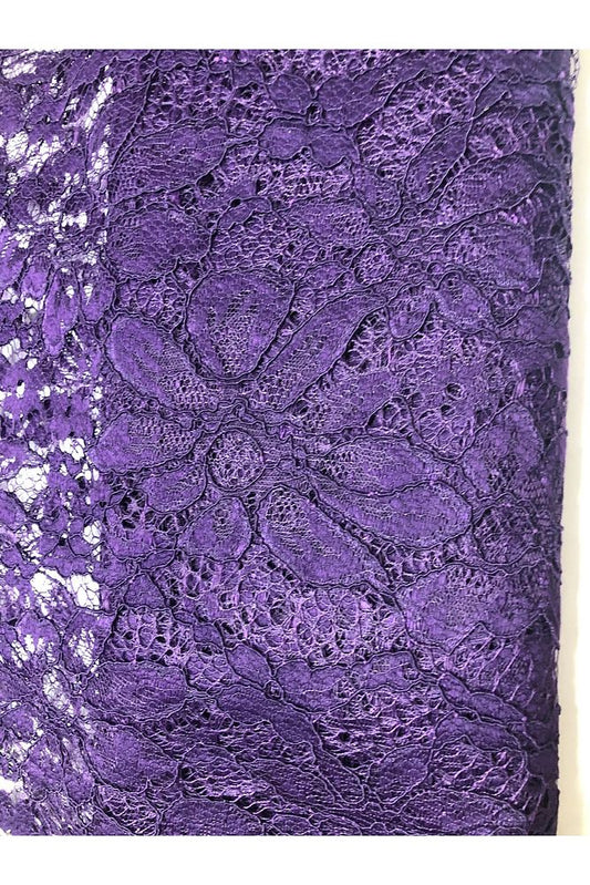 Mor-DESENLİ GÜPÜR-ELBİSE-YELEK-CEKET 140CM EN