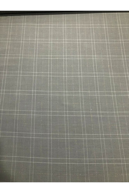 Ekose Gabardin Kumaş-Likralı-Etek, Pantolon, Elbise (Gri)