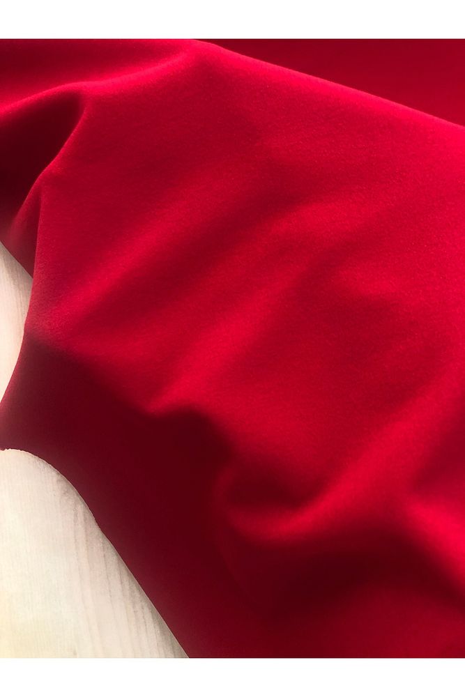Kırmızı Scuba Kumaş Likralı-Elbise, Tunik, Pantolon-En 150cm