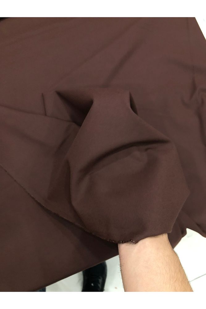 Koyu Kahve En Boy Likralı Gabardin-Pantolon, Etek, Elbise