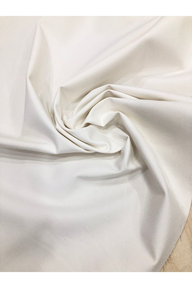 Beyaz En Boy Likralı Gabardin-Pantolon, Etek, Elbise