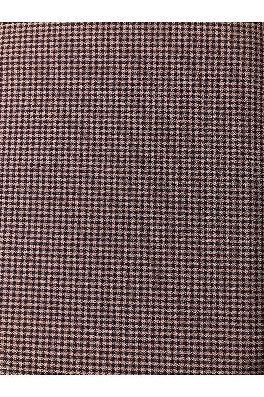 Ekose Gabardin Kumaş-Likralı-Etek, Pantolon, Elbise (Bordo)
