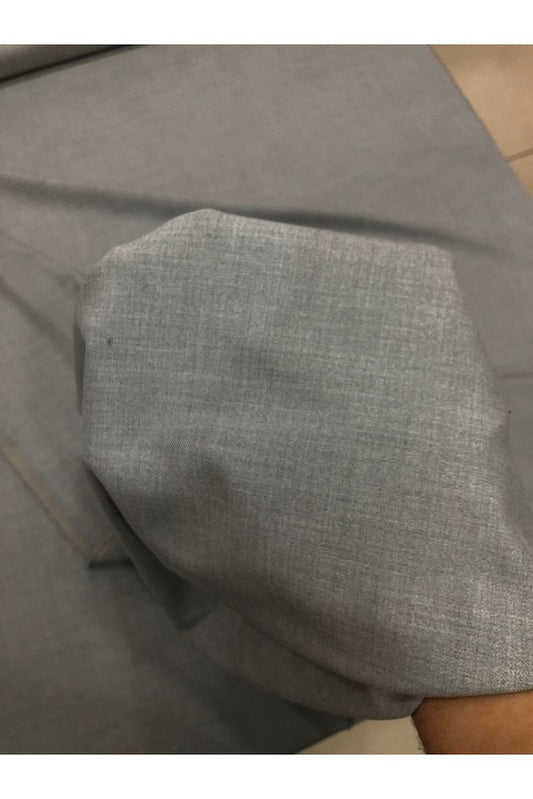Gri En Boy Likralı Gabardin-Pantolon, Etek, Elbise