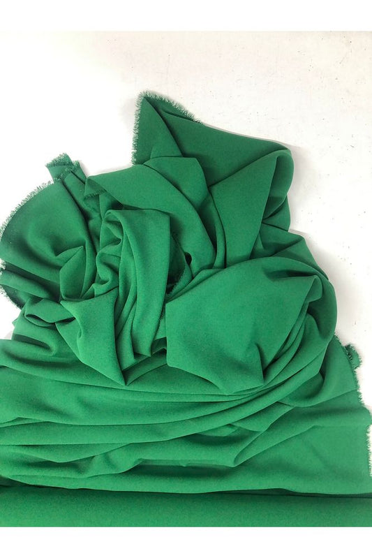 Yeşil KREP KUMAŞ- ELBİSE, TUNİK, FERACE- EN 150CM-RENK SEÇENEKLERİ