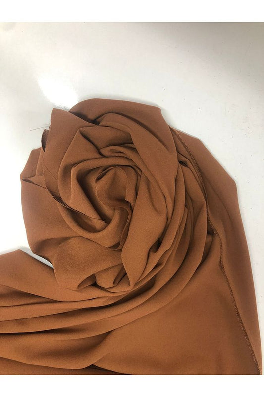 Kahverengi KREP KUMAŞ- ELBİSE, TUNİK, FERACE- EN 150CM-RENK SEÇENEKLERİ