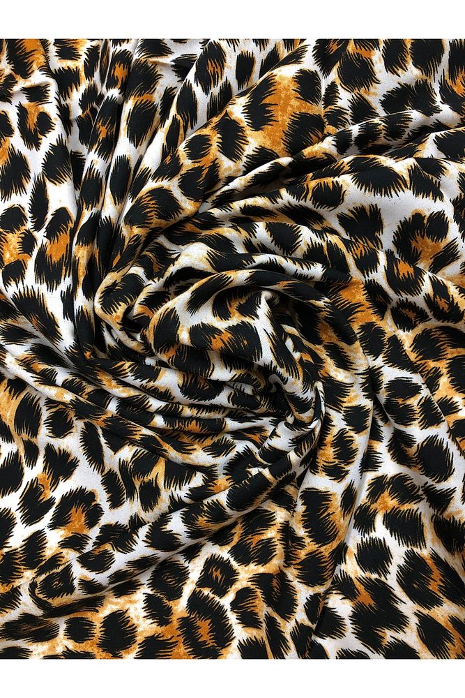 %100 PAMUK LEOPAR DESEN LÜX VİSKON KUMAŞ EN 150CM