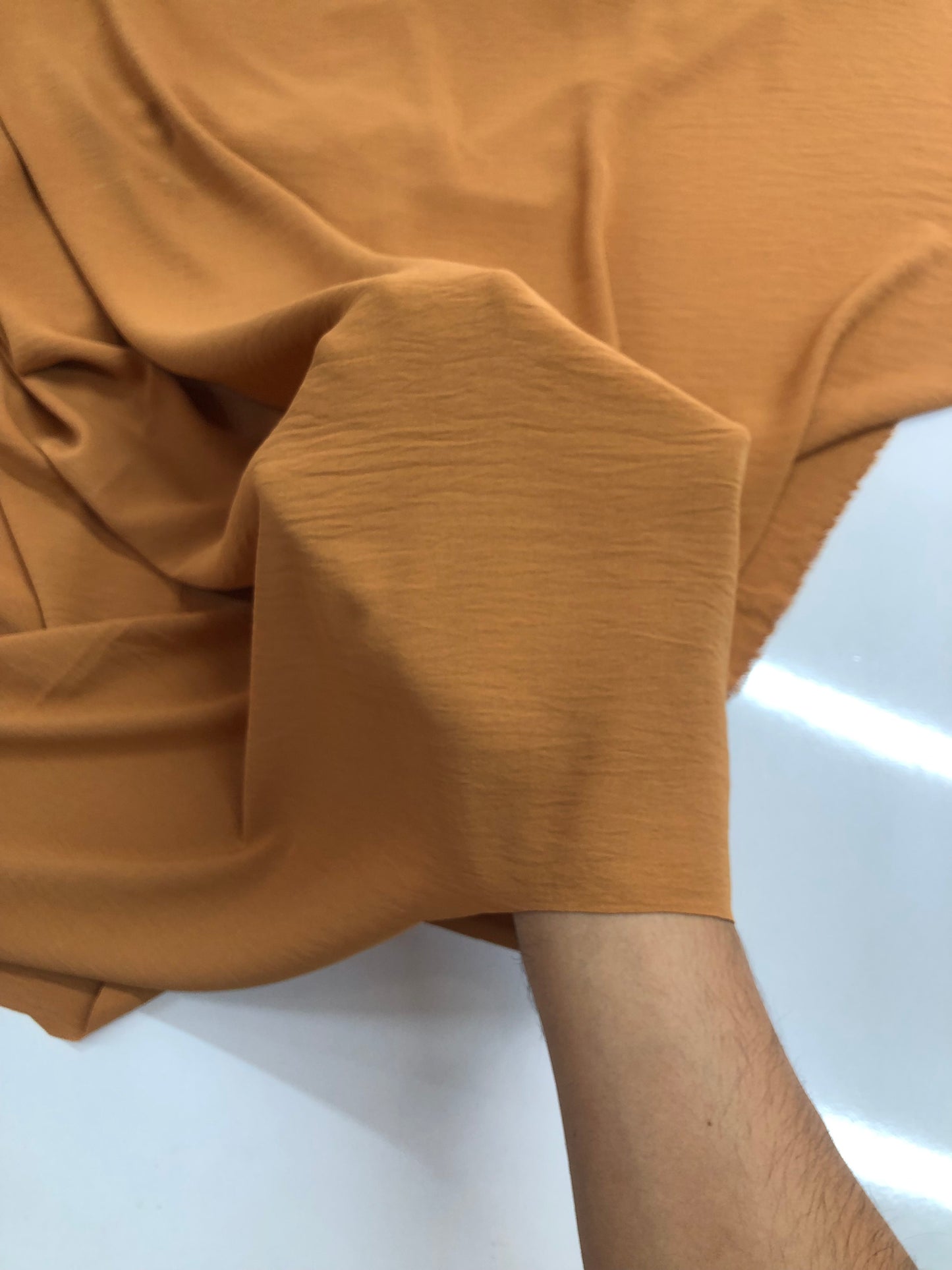 Turuncu Keten Aerobin Kumaş-Pantolon, Tunik, Elbise-En 150cm