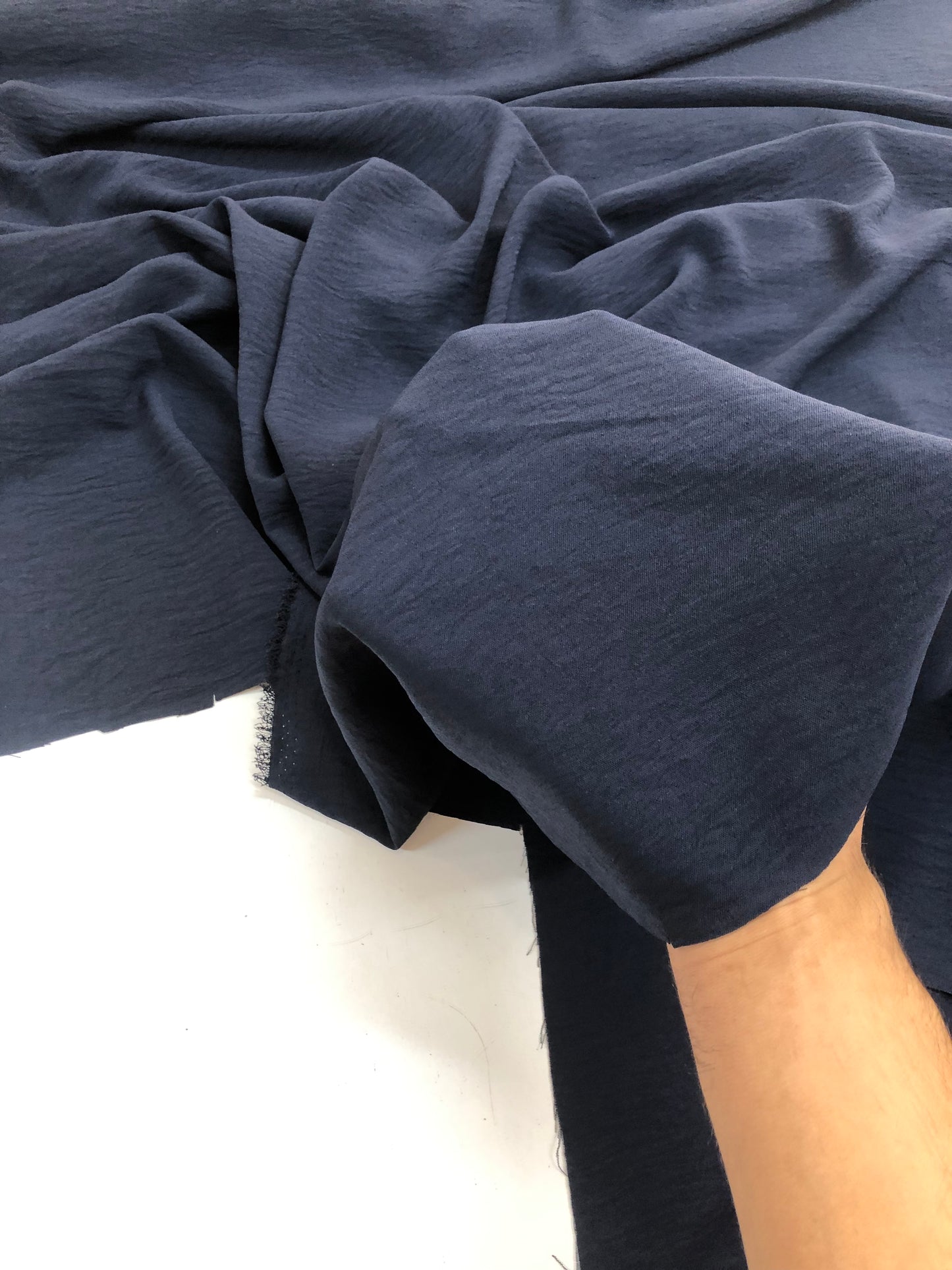 Lacivert Keten Aerobin Kumaş-Pantolon, Tunik, Elbise-En 150cm