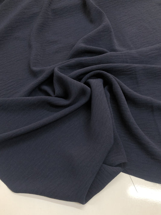 Lacivert Keten Aerobin Kumaş-Pantolon, Tunik, Elbise-En 150cm