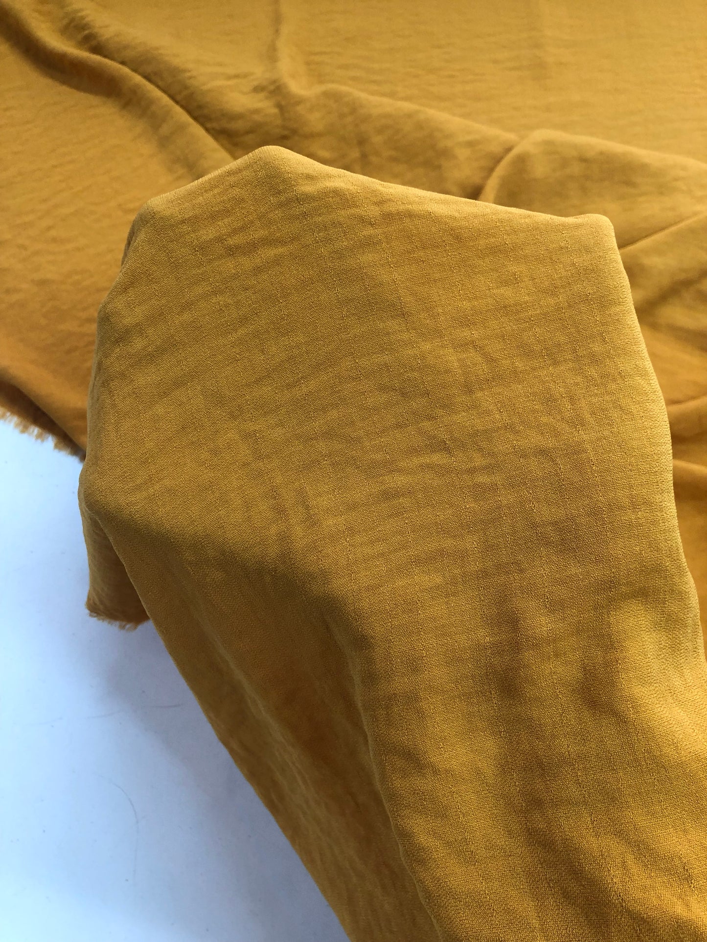 Hardal Sarısı Keten Aerobin Kumaş-Pantolon, Tunik, Elbise-En 150cm