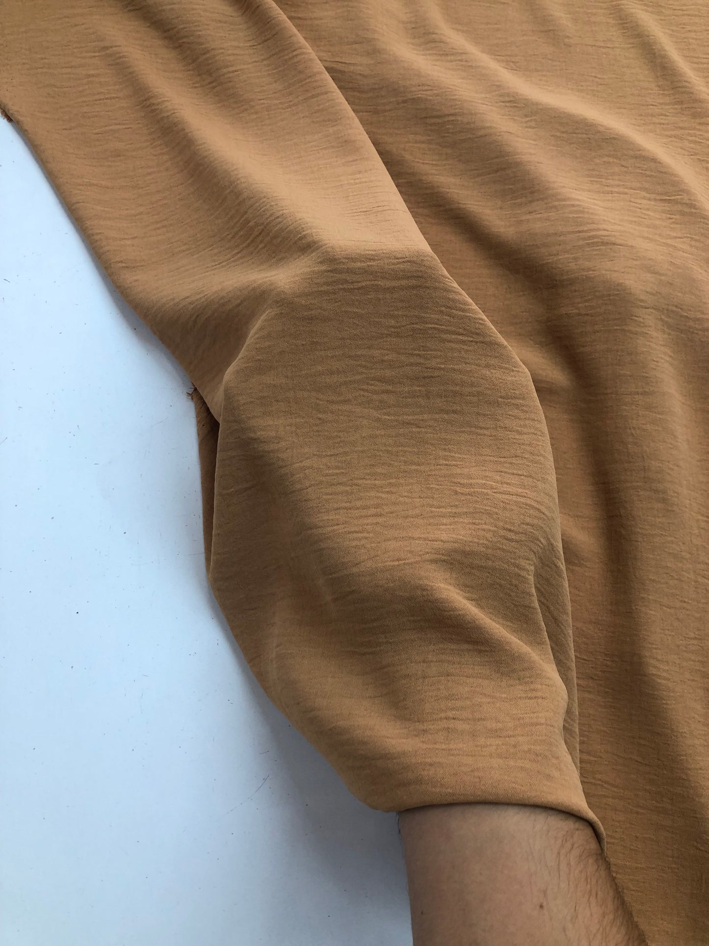 Açık Kahve Keten Aerobin Kumaş-Pantolon, Tunik, Elbise-En 150cm