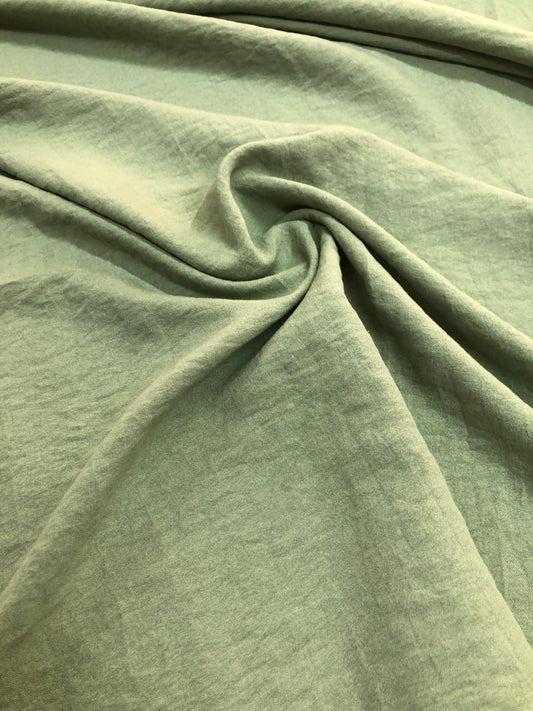 Zümrüt Yeşili Keten Aerobin Kumaş-Pantolon, Tunik, Elbise-En 150cm