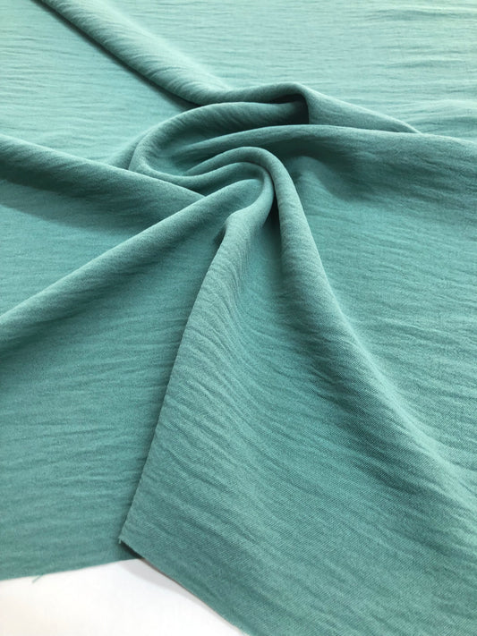Turkuaz Keten Aerobin Kumaş-Pantolon, Tunik, Elbise-En 150cm