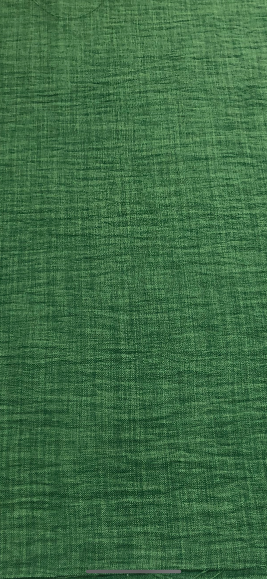Yeşil Keten Aerobin Kumaş-Pantolon, Tunik, Elbise-En 150cm