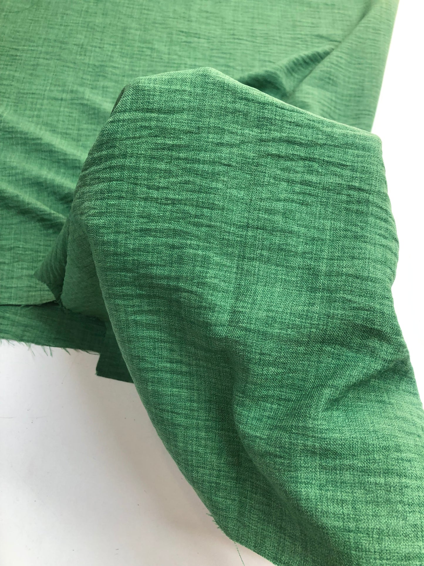 Yeşil Keten Aerobin Kumaş-Pantolon, Tunik, Elbise-En 150cm
